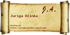 Juriga Alinka névjegykártya